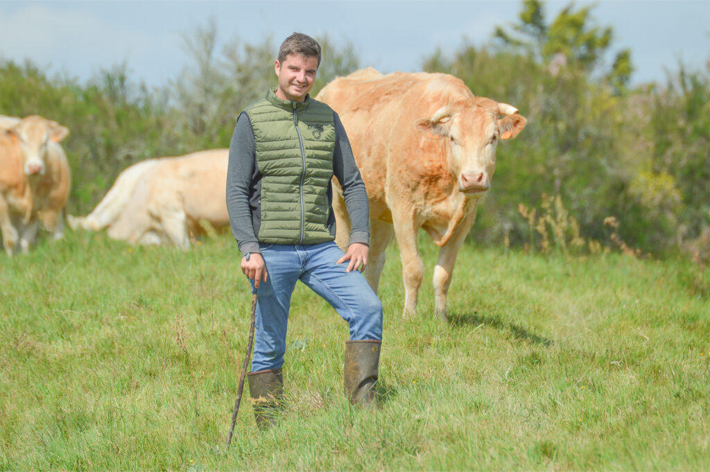 Tanguy Moreau, 25 ans, a repris la ferme familiale le 1er janvier 2025.